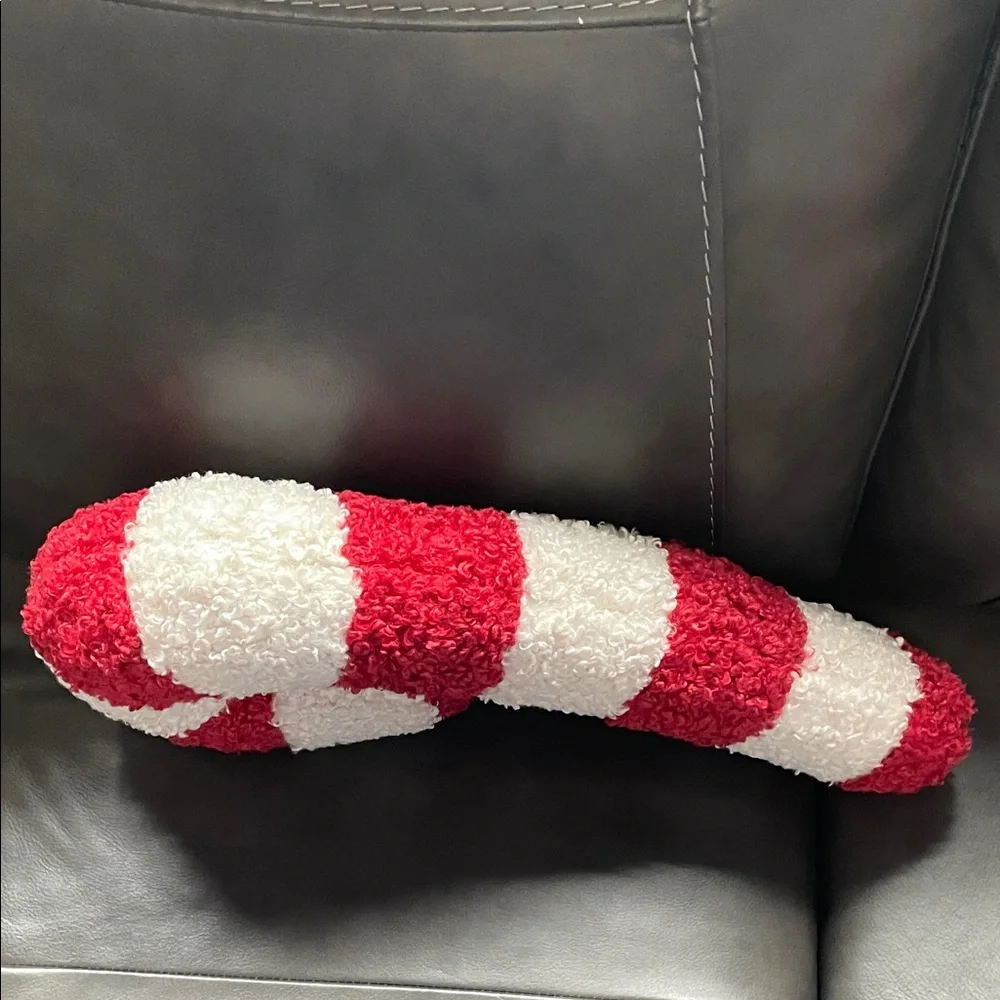 Festive Red and White Candy Cane Plush